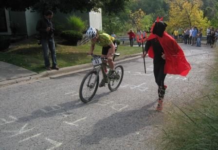 This racer is motivated by the devil.