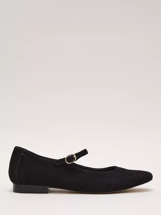 Phase Eight Mary Jane Suede Ballet Pumps