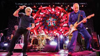 Roger Daltrey and Pete Townshend onstage at Wembley Stadium