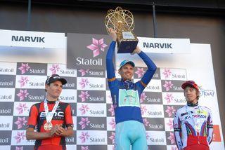 Rein Taaramäe (Astana) on the top step of the podium