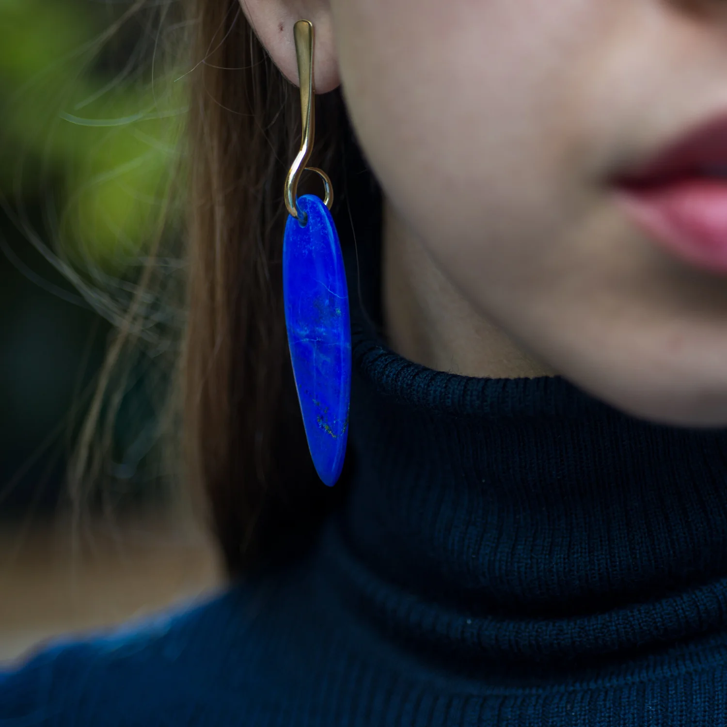 Slender Spear Earring With Bronze Paddle &amp;mdash; Lisa Eisner Jewelry