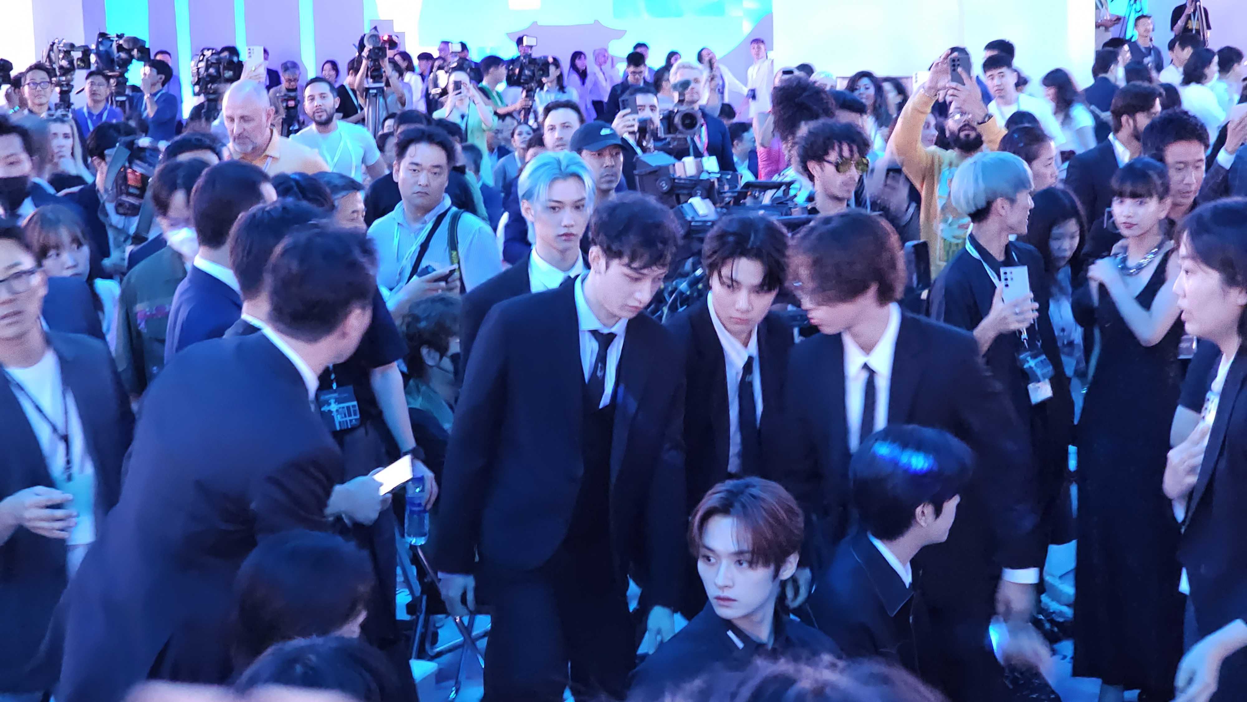BTS in crowd at Samsung Unpacked