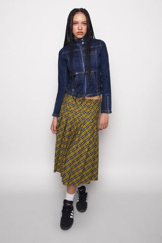 Gibson Pleated Skirt in Plaid