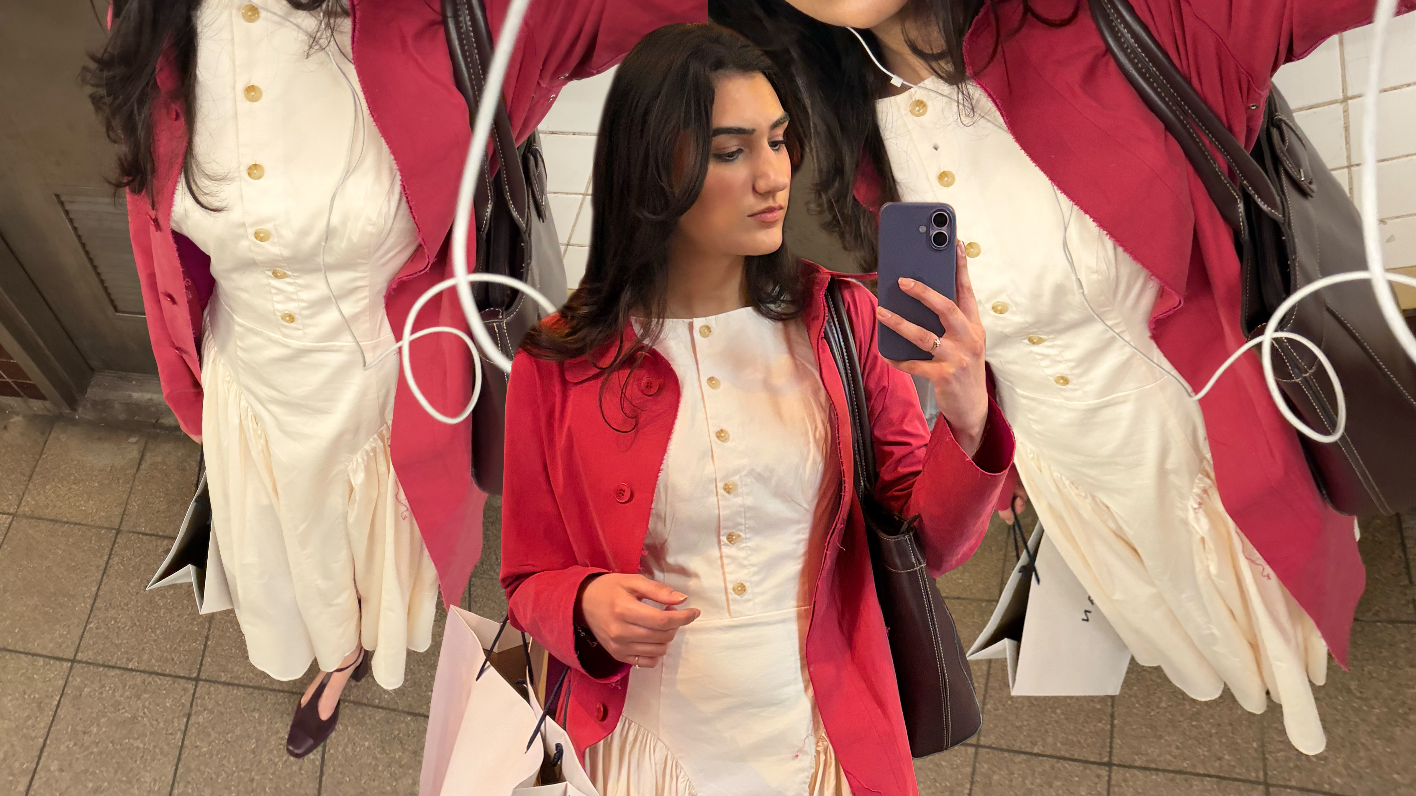 Who What Wear assistant shopping editor Josephine Hadjiloucas wearing the April Hutch Dress
