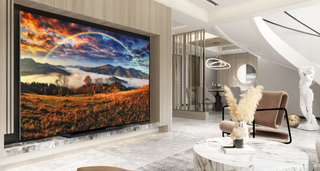 LG Magnit micrLED TV in living room setting