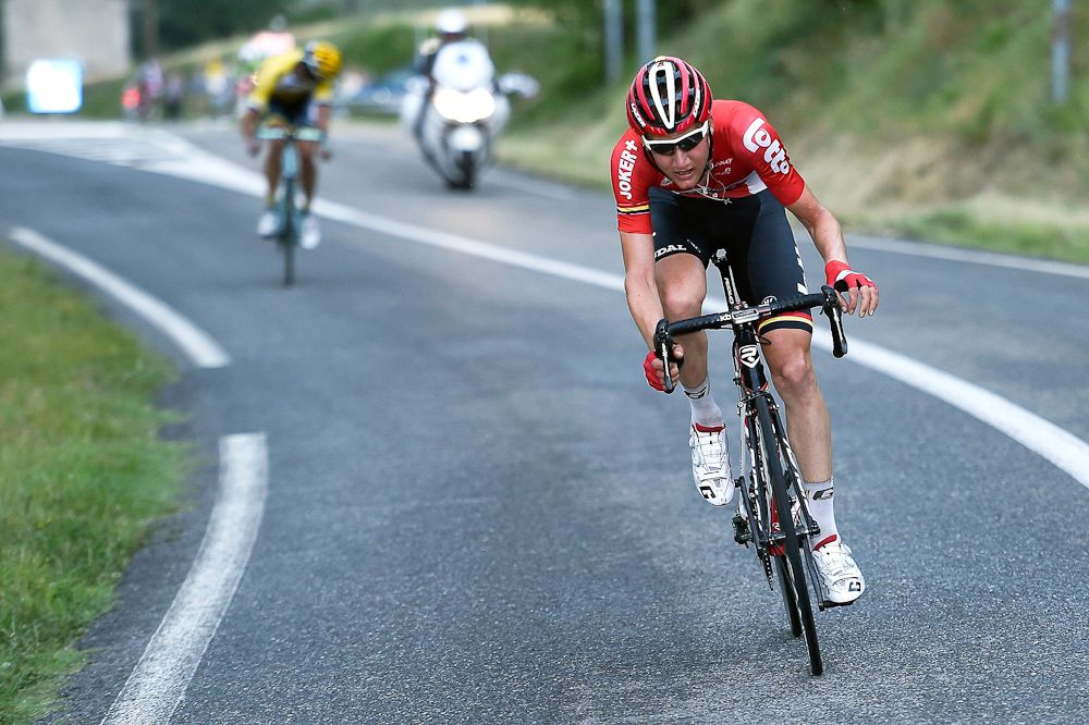 Tim Wellens on the attack during stage 4.
