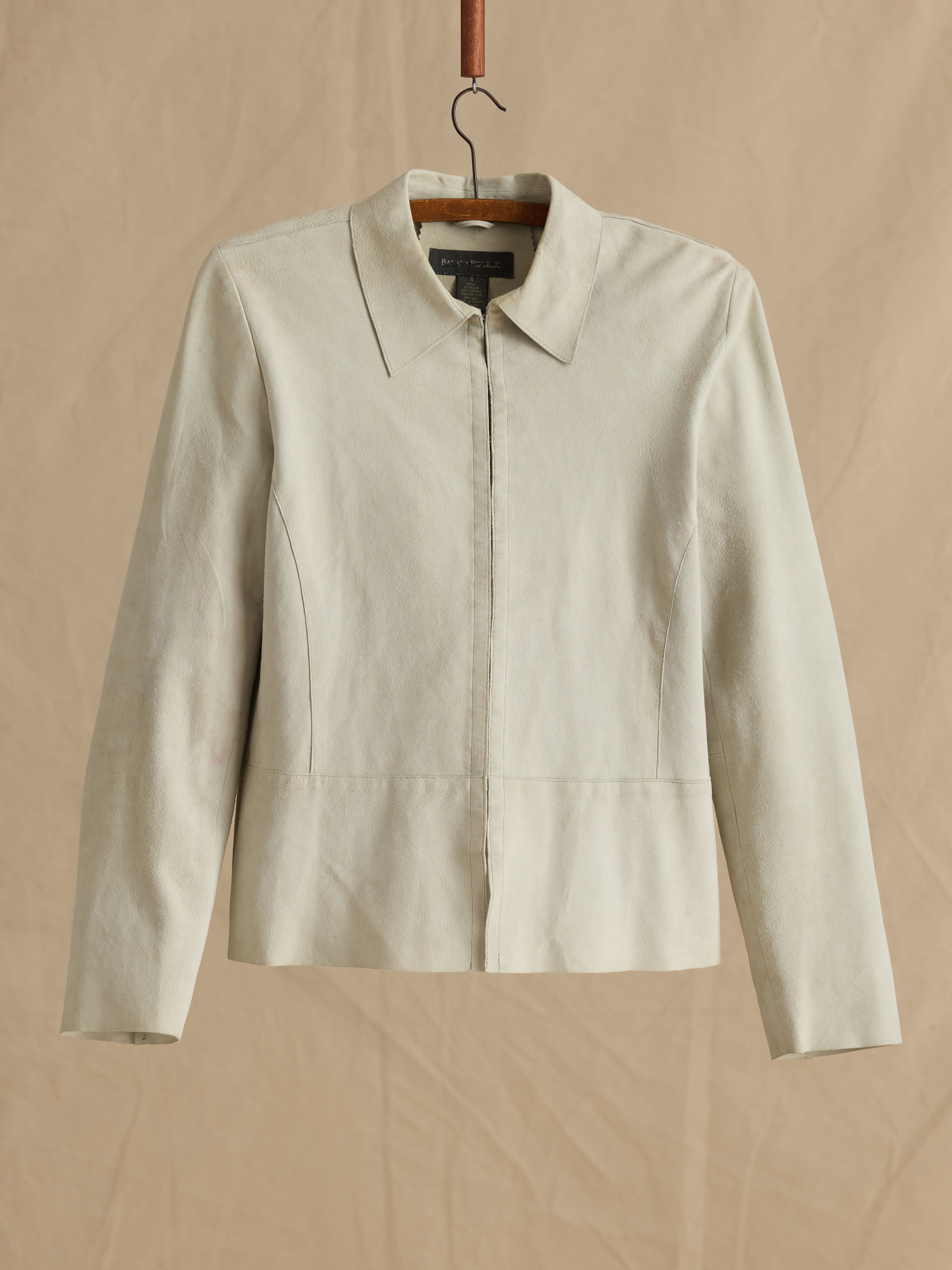 Banana Republic, Suede Hook-And-Eye Shirt Jacket