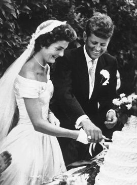 John F Kennedy and Jackie Onassis