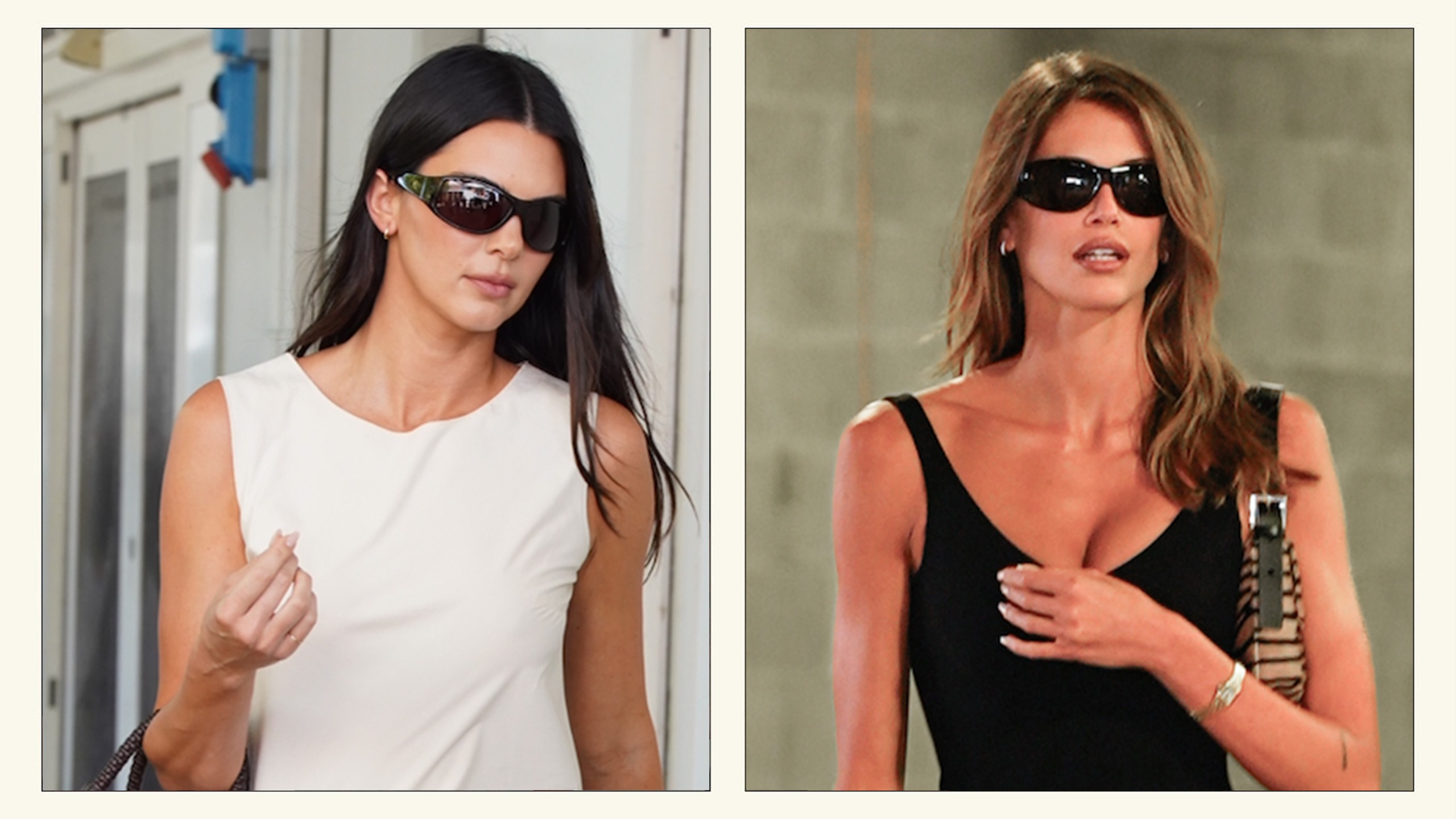 Kendall Jenner and Kaia Gerber wearing Side Eye sunglasses.