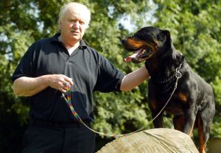 Tony Martin and his dog