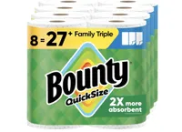 Bounty  Quick-Size Paper Towels (8 Family Triple Rolls) 