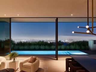 Carla Ridge house in Los Angeles is an expansive modern home with striking nighttime views of the city