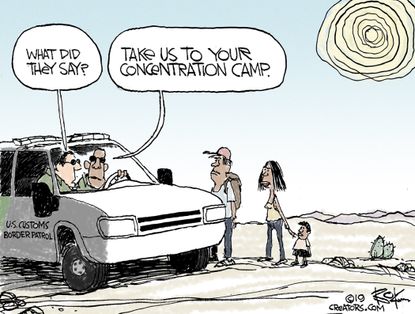 Political Cartoon U.S. Border Patrol Immigration Concentration Camps