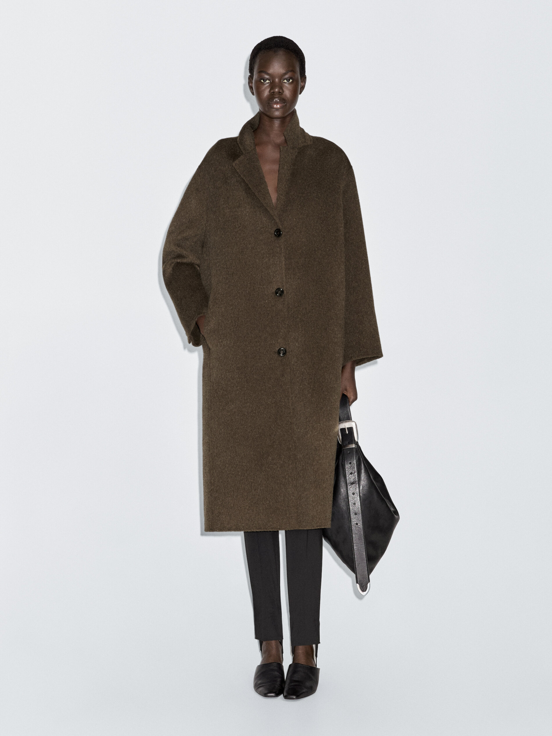 Long Wool Blend Coat