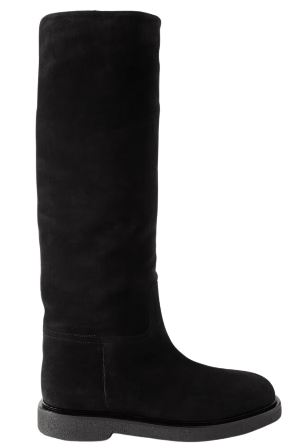 Legres Shearling-lined suede knee boots