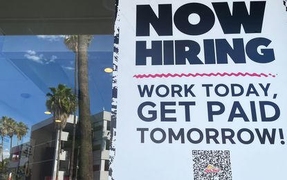 Hiring sign.