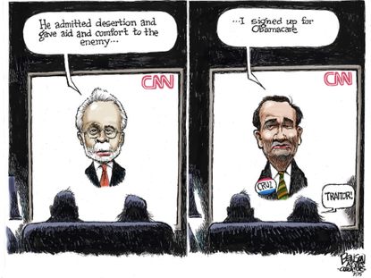 Political cartoon U.S. Ted Cruz ObamaCare