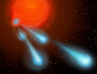 Massive balls of plasma around V Hydrae
