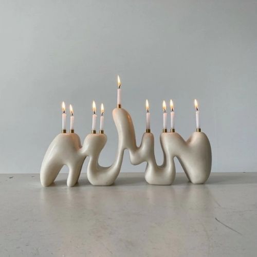 I I A N N A I I, Menorah Sculpture - Cream &amp;mdash; I I a N N a I I