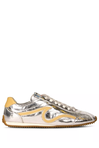 Sandro, Light Wave Metallic Leather Sneakers