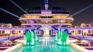 MSC cruises pool at night
