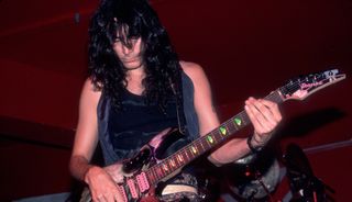Steve Vai performs at the Limelight in Chicago, Illinois on June 27, 1987