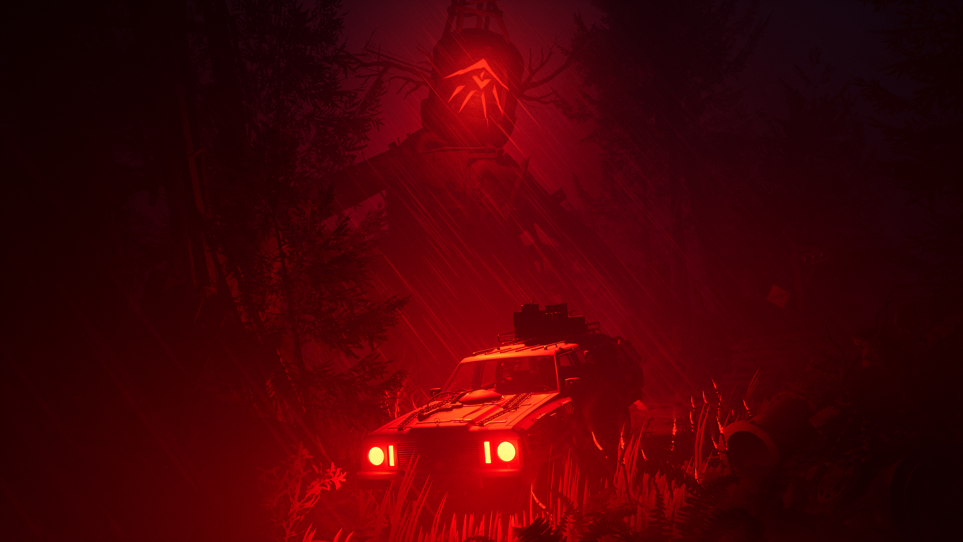 A card in the woods and it&#039;s spooky