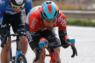 Victor Campenaerts leading the break at Paris-Nice