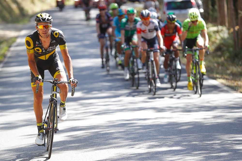 Lilian Calmejane (Direct Energie) attacks from the breakaway