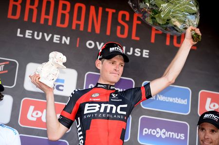 Hermans collects his trophies.