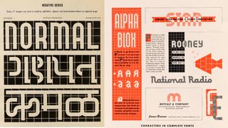 Two posters showcasing Ne-Po typeface