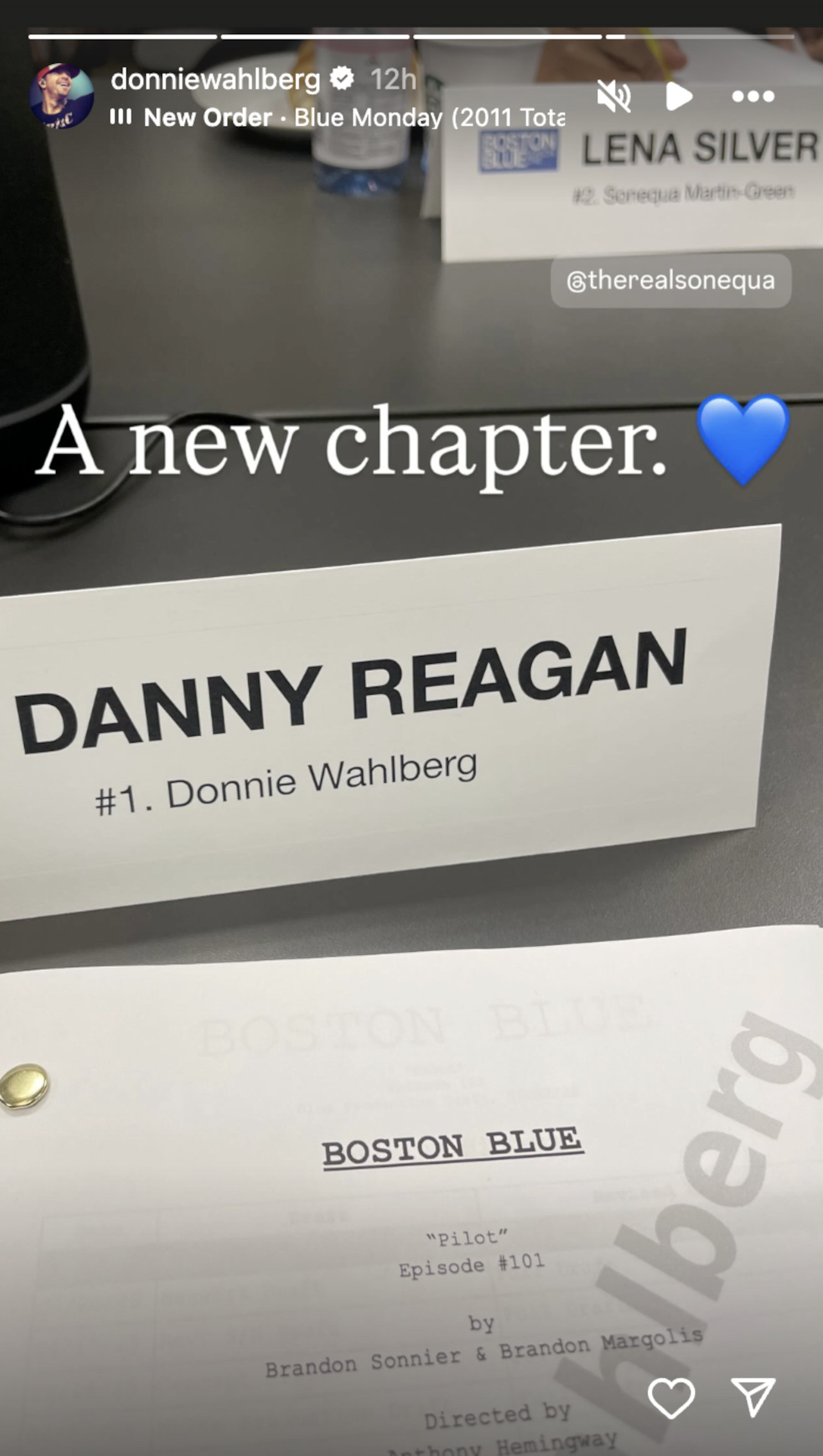 Donnie Wahlberg's Instagram story