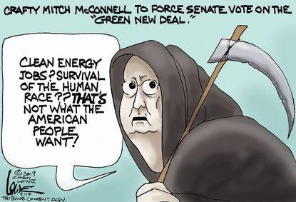 Political&nbsp;Cartoon&nbsp;U.S. Green New Deal Mitch McConnell GOP Democrats