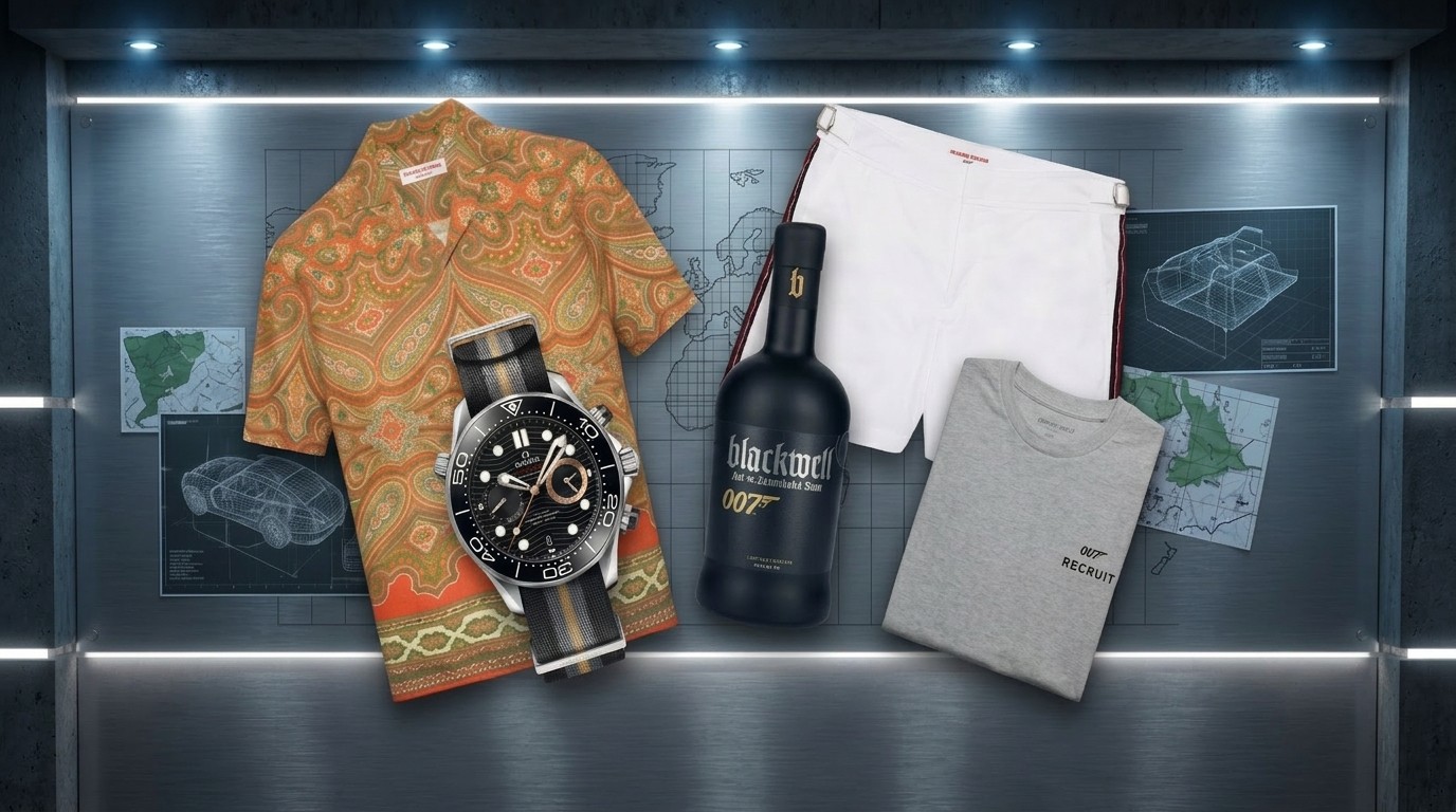 Selection of 007 First Light merch
