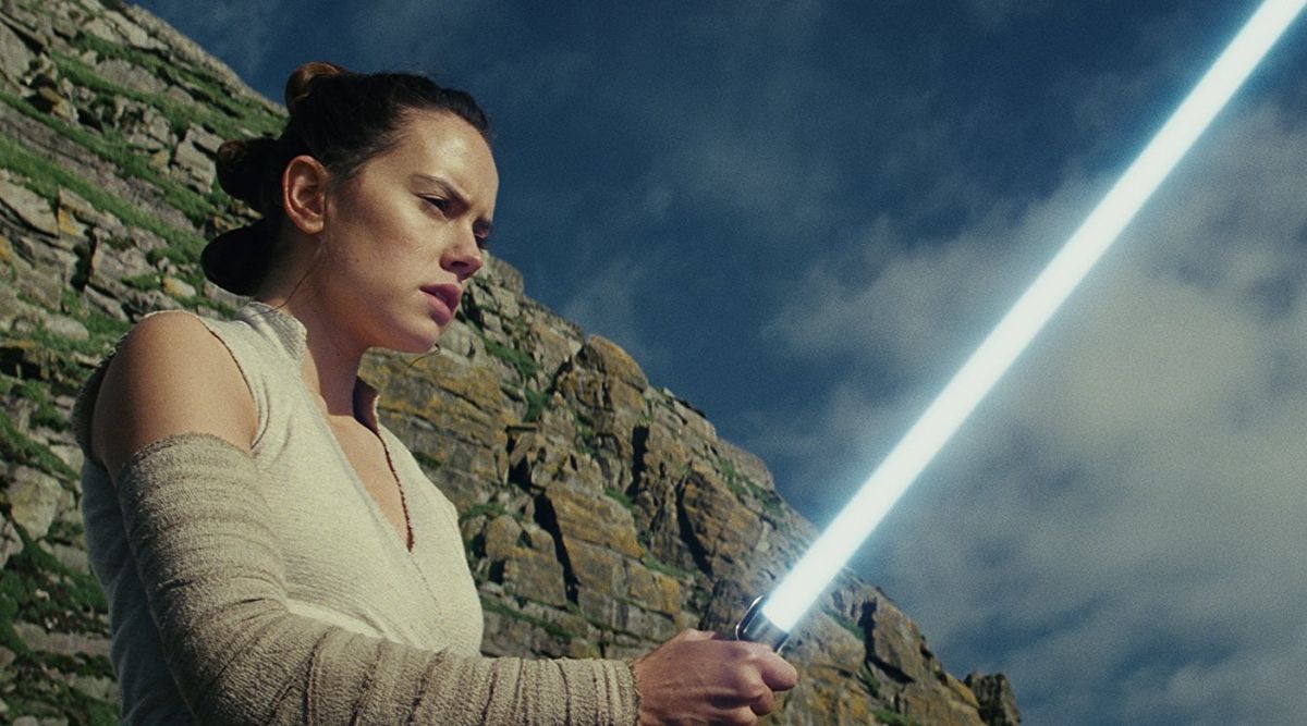 Rey, played by Daisy Ridley, trains in the ways of the Force in &quot;Star Wars: The Last Jedi.&quot;