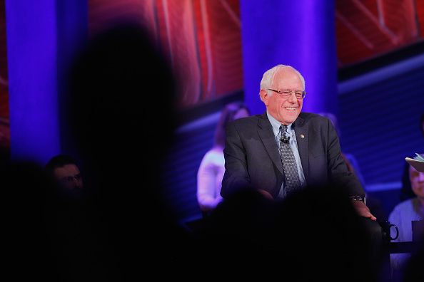 Bernie Sanders at the Democratic Town Hall in Iowa on Monday.