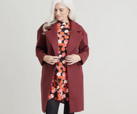 Berry Red Relaxed Peacoat, £45 | Tu at Sainsbury's&nbsp;