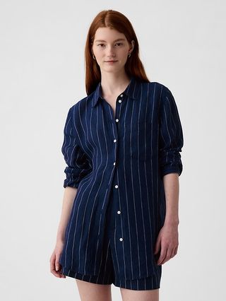 100% Linen Boyfriend Shirt