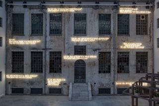 Installation View ’Portals’, Hellenic Parliament + NEON at the former Public Tobacco Factory.