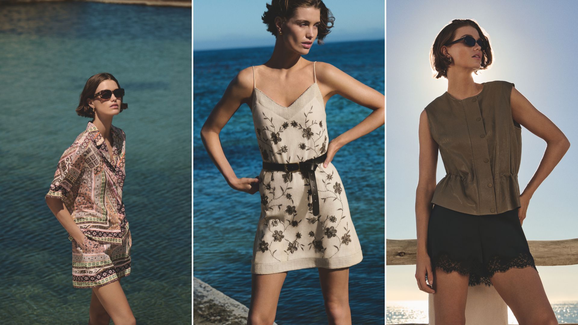 Three models wearing M&amp;S 