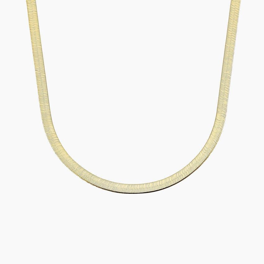Brilliant Earth , Dezi 16 in. Herringbone Necklace (2.8mm) in 14K Yellow Gold