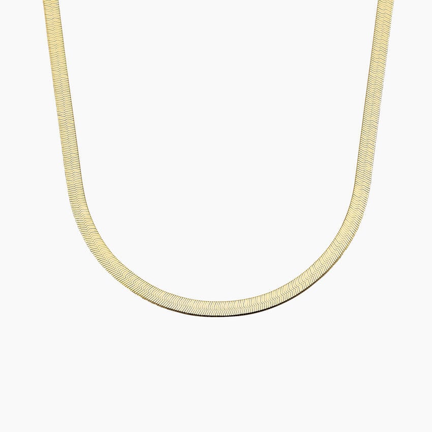 Brilliant Earth , Dezi 16 in. Herringbone Necklace (2.8mm) in 14K Yellow Gold