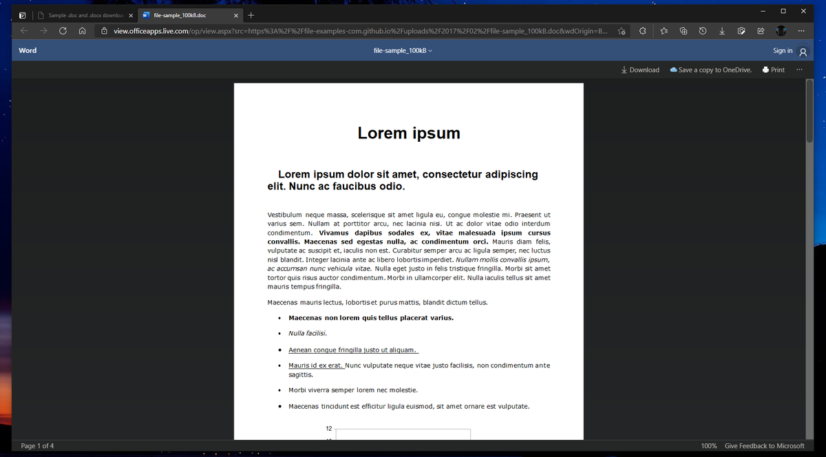 Word Document Edge