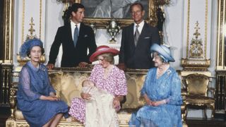 Queen Elizabeth attends Prince William's christening in August 1982