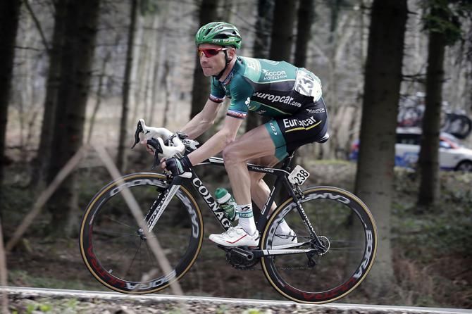 Thomas Voeckler (Europcar) crashed out of the Amstel Gold Race
