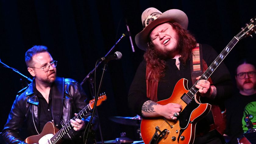 Rick Lollar joins Marcus King onstage during Kevin Scott's 10th Annual All-Star Holiday Revival at Variety Playhouse on December 18, 2025, in Atlanta, Georgia. (Photo by R. Diamond/Getty Images)