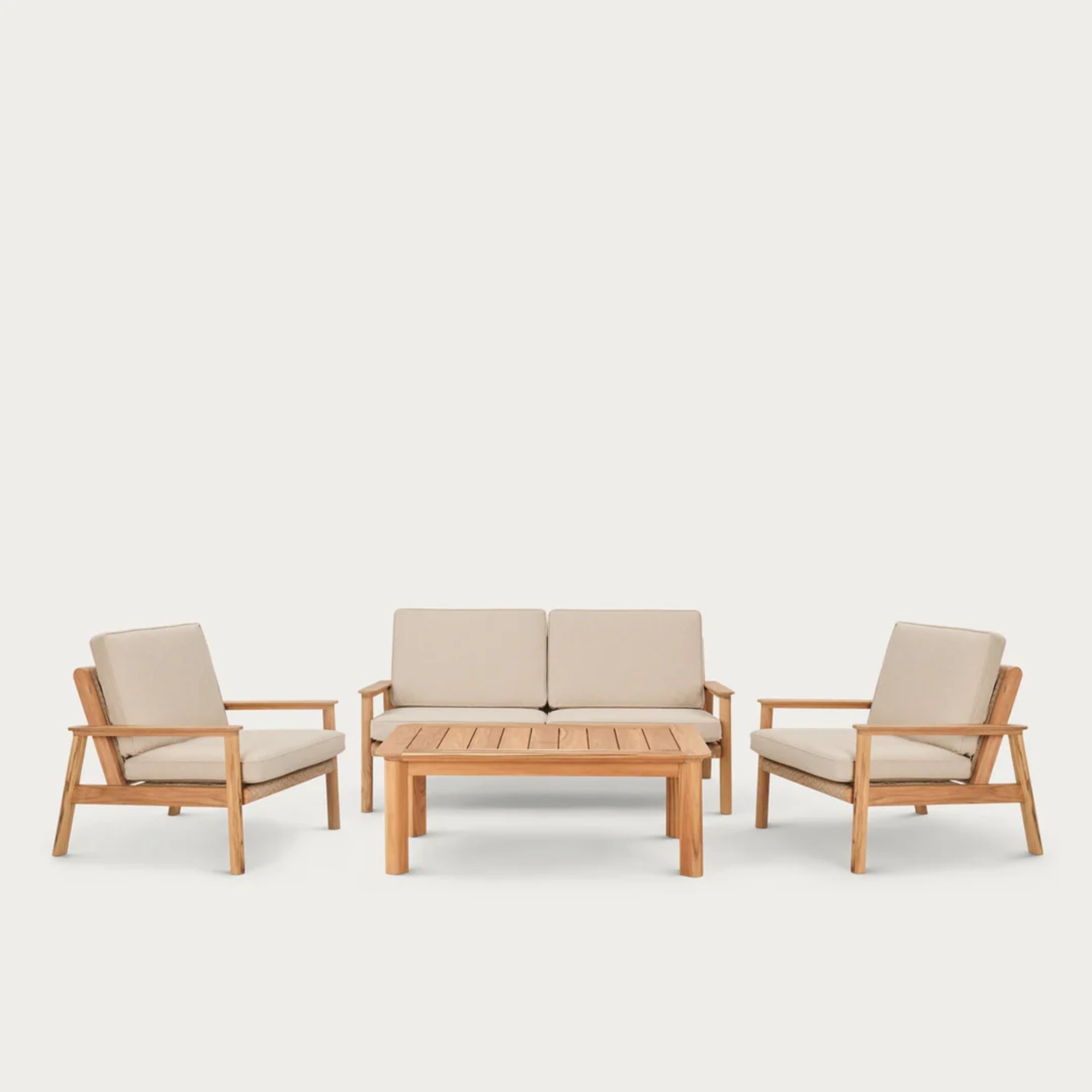 Neptune Kew 4 Seater Teak Garden Sofa Set with Coffee Table