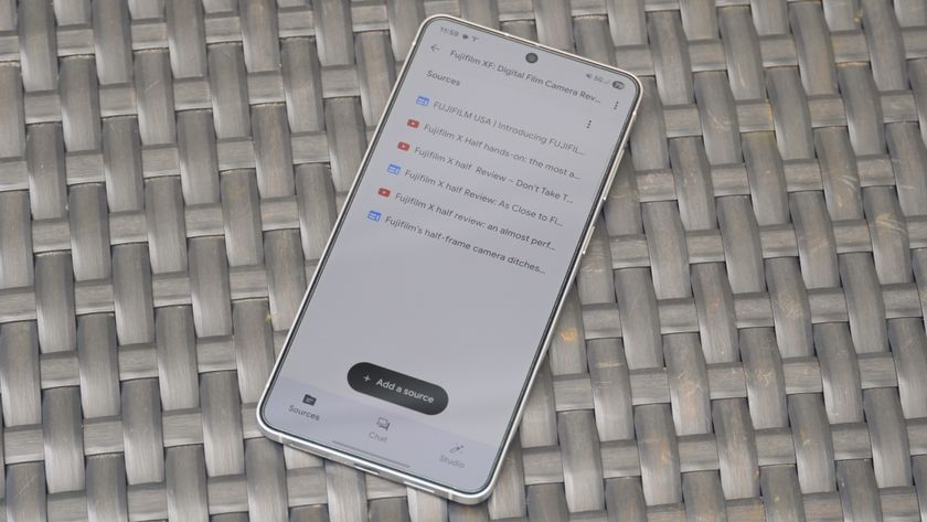 The NotebookLM app for Android running on a Samsung Galaxy S25 Edge.