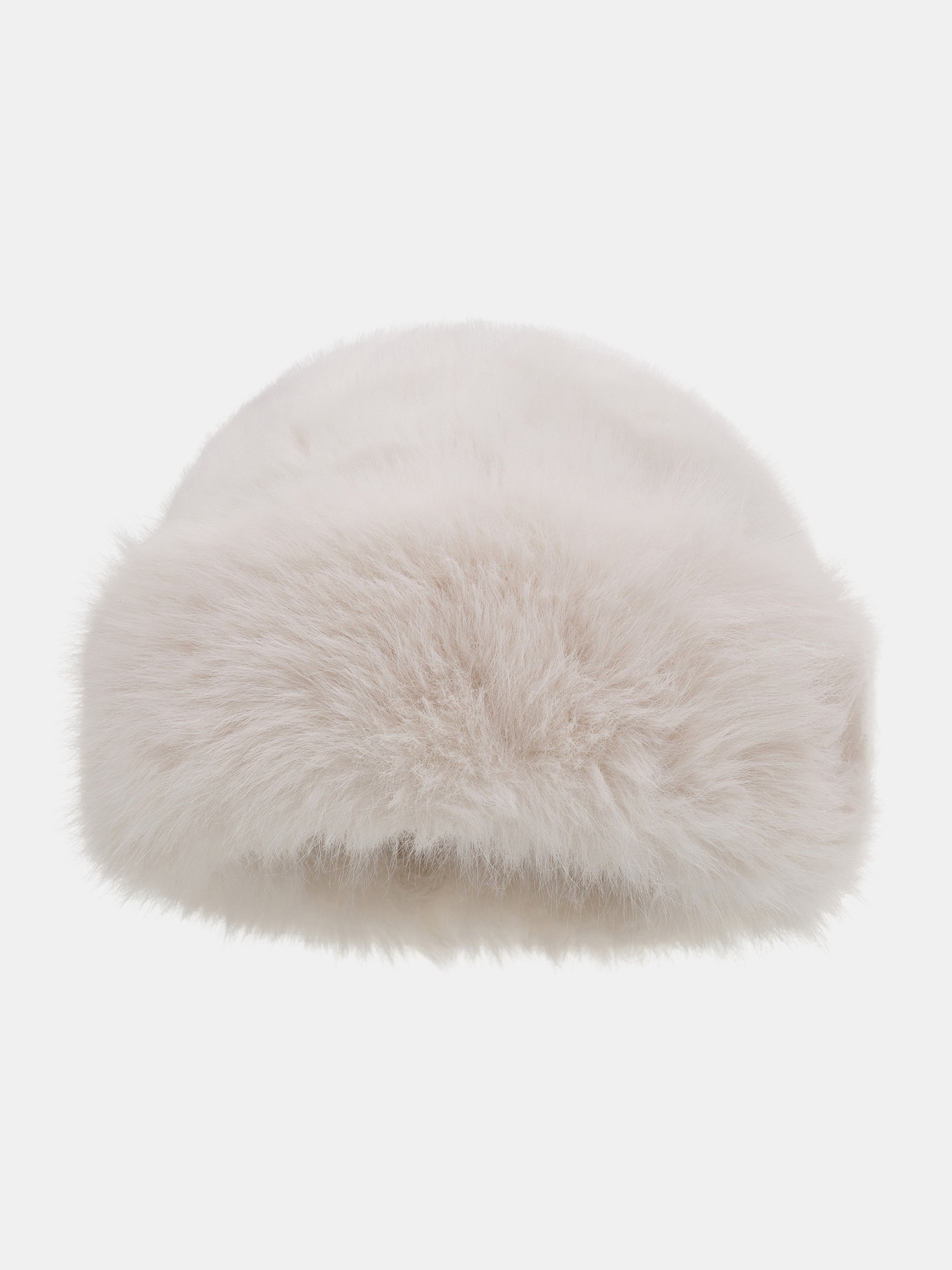 Faux Shearling Hat, Ivory