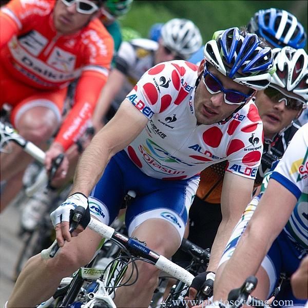 Mountains classification leader Jonathan Hivert (Saur-Sojasun)